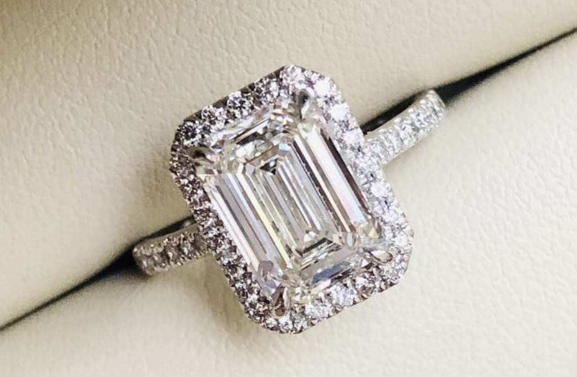 emerald diamond engagement ring