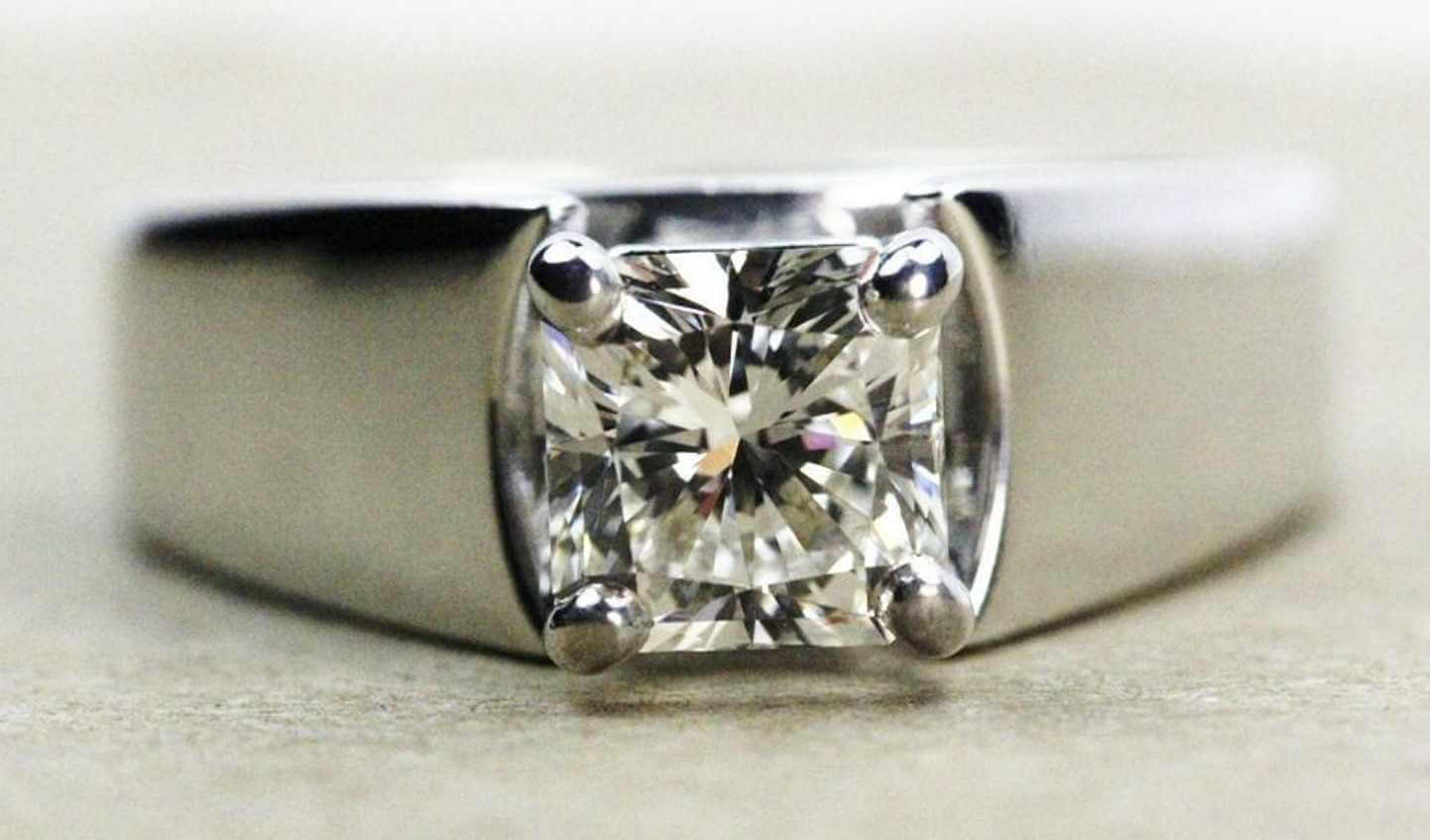 radiant diamond engagement ring