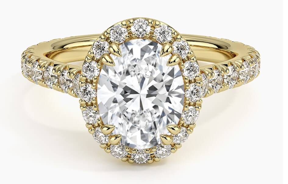Isabella: Modern Four-Prong Oval Diamond Engagement Ring | Ken & Dana