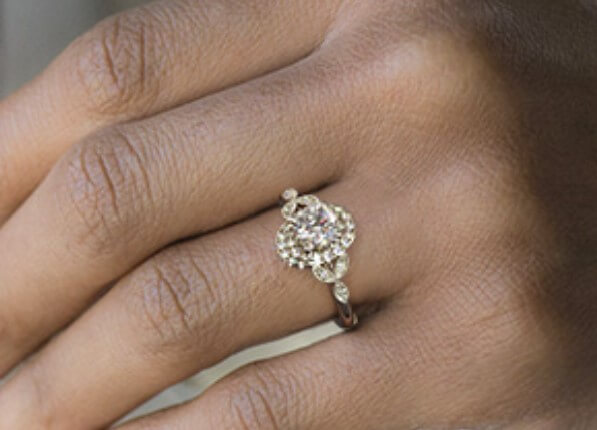 oval diamonds swirl engagement ring