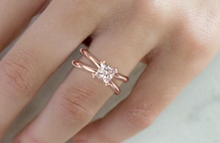 split shank radiant cut engagement ring