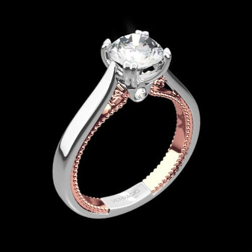 Verragio 2T Couture Solitaire Engagement Ring