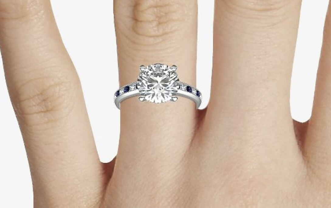 sapphire engagement ring setting