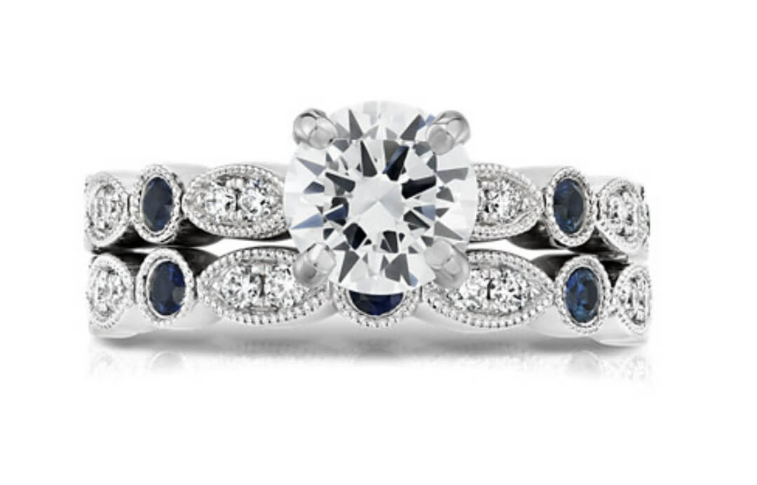round sapphire engagement ring