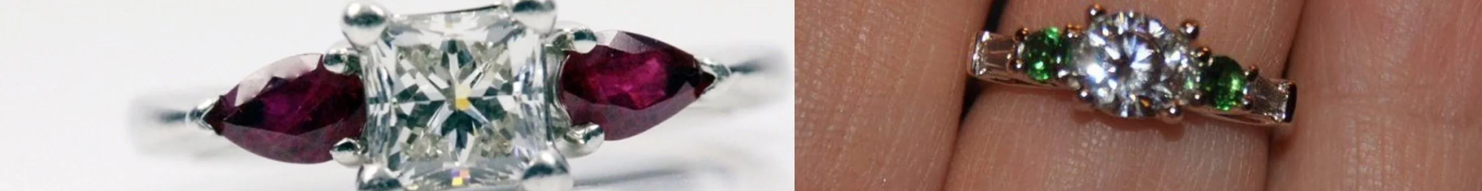 diamond and gemstones engagement rings