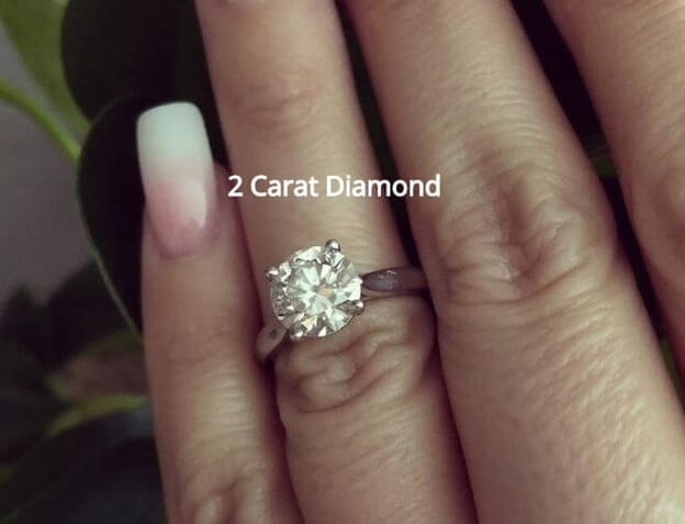 two carat diamond ring